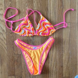 Wild Fable Orange and Pink Bikini